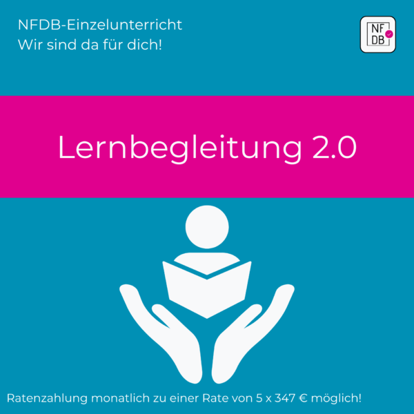 Mathe, Physik, Biologie, Geographie, Chemie, Informatik-Lernbegleitung: 16 Termine á 90min +  60 min Lerncoaching, 1 Kurs/Workshop, NFDB-eLearning, Laufzeit 22 Wochen -> Bezahlung via SEPA-Lastschrift | NFDB