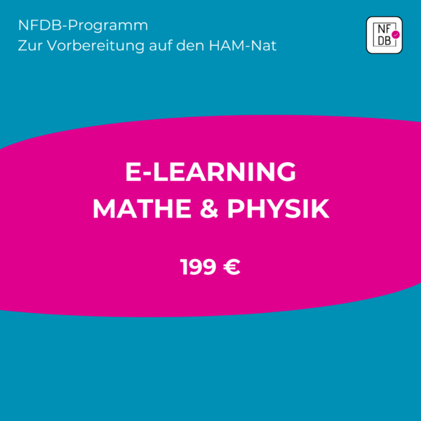 HAM-Nat-Vorbereitung: Online-Kurse Mathematik und Physik, 199 Euro Gesamtpreis | NFDB